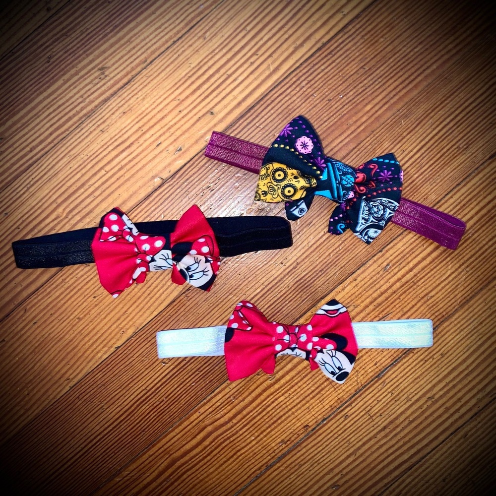 Infant baby cotton fabric headband bow